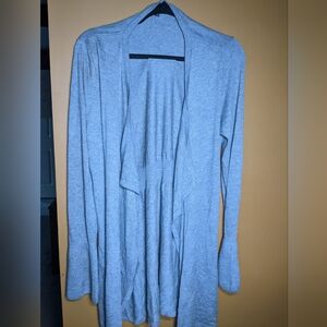 White House Black Market Grey Cardigan with bell sleeves